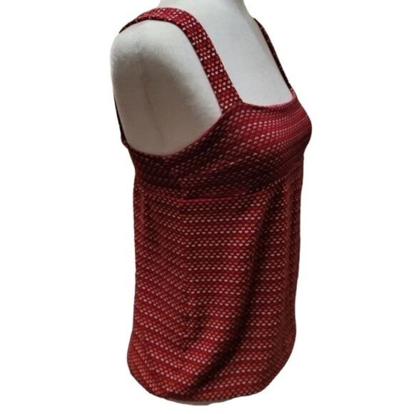 Unbranded Women's Size Medium Red Heart Print Tank Top Knit Banded Waist - Picture 4 of 7